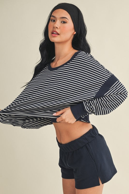Splitzer Stripe Crew (Navy)