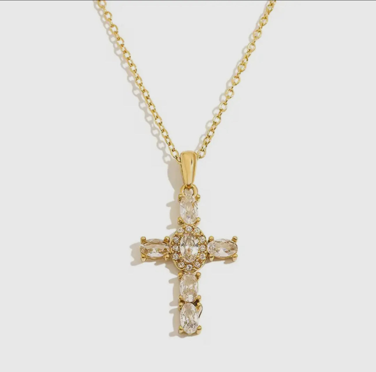 Bling Cross Necklace