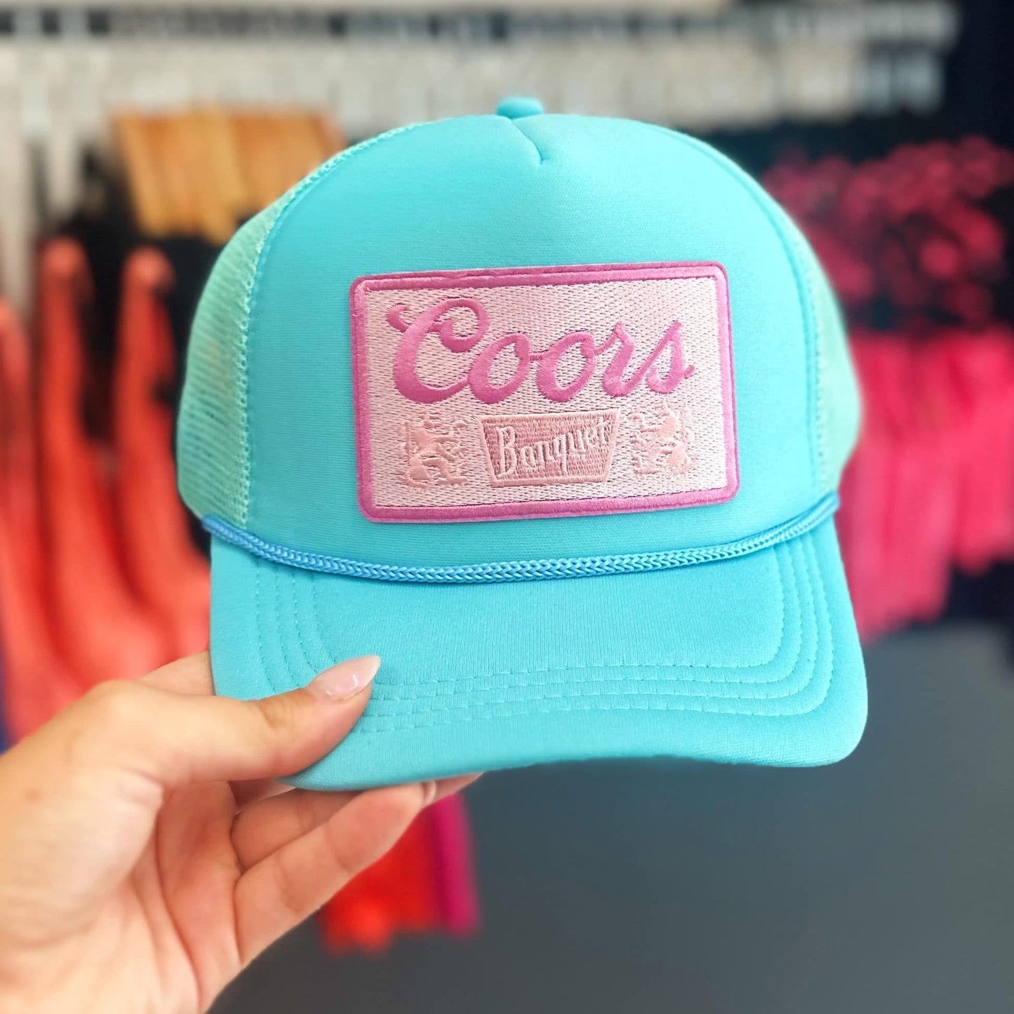 Turquoise Coors Hat
