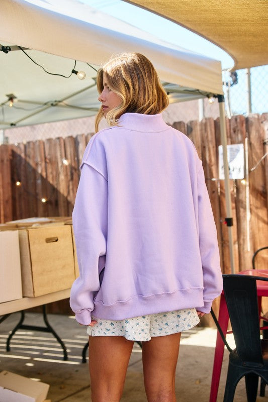 Jesus Embroidered Mock Neck Sweatshirt