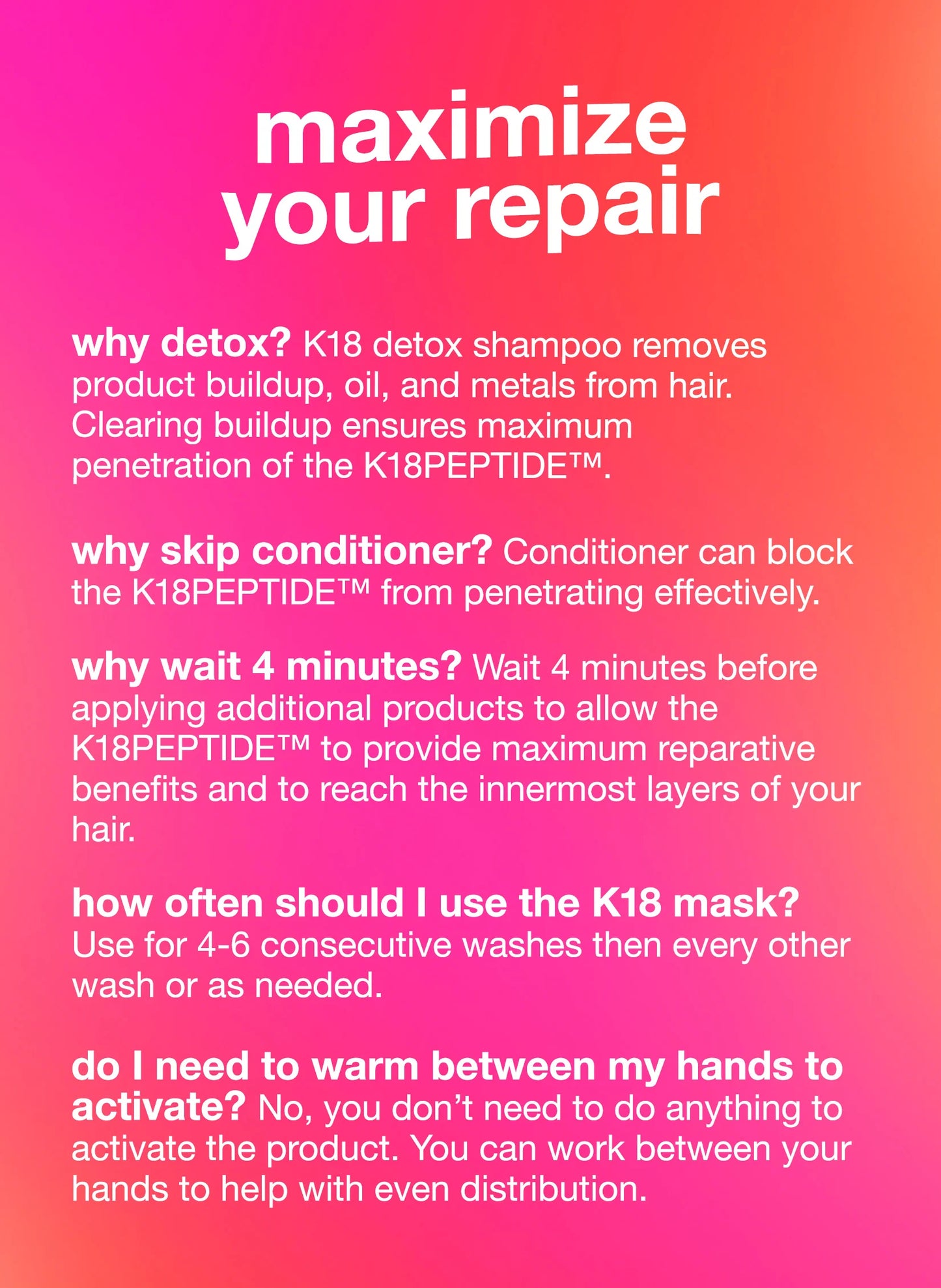 K18 Molecular Repair Hair Mask