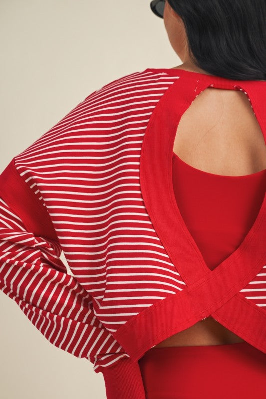 Splitzer Stripe Crew (Cherry)