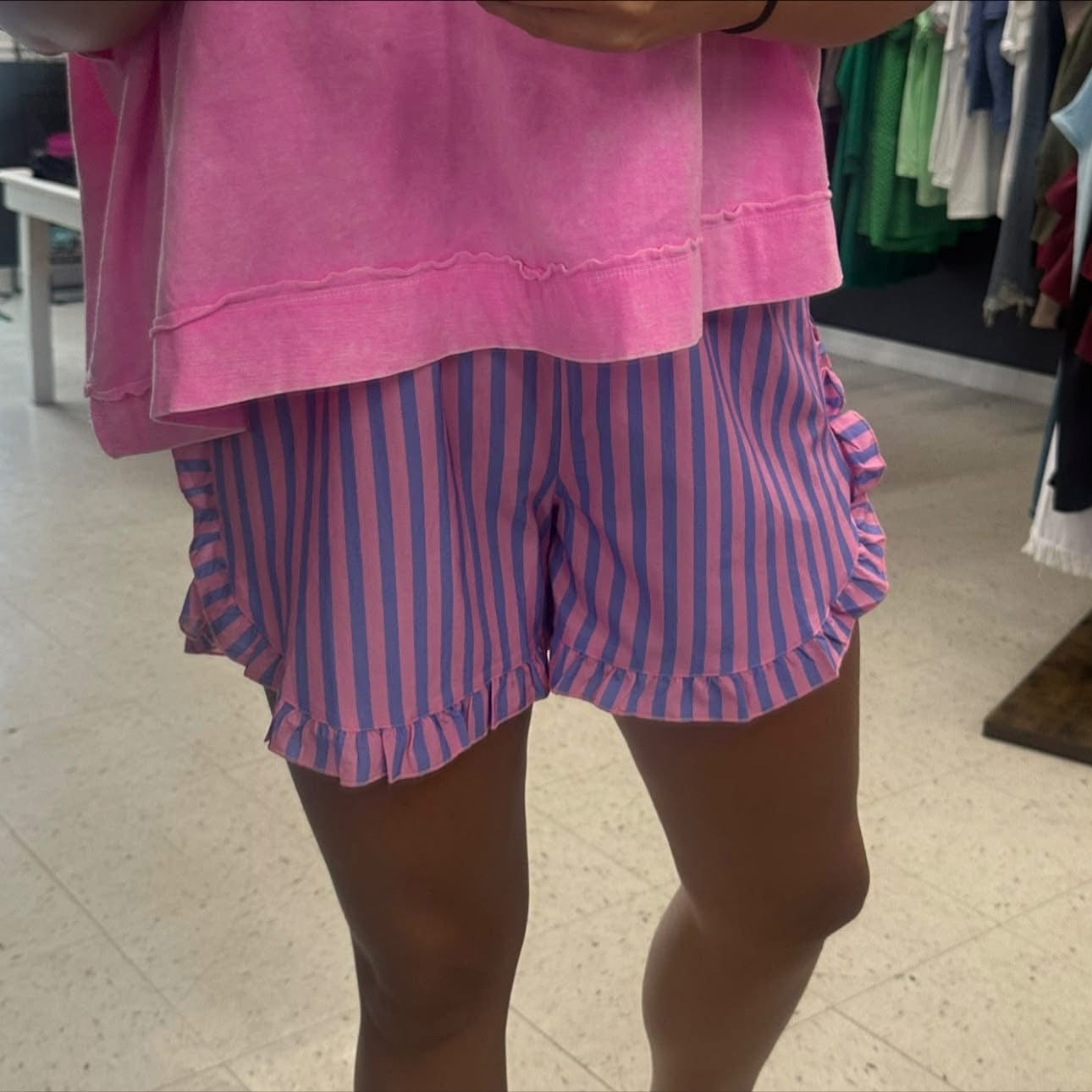 Big Dream Stripped Ruffled Shorts