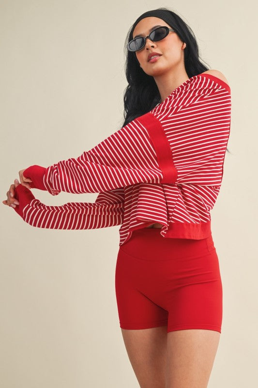 Splitzer Stripe Crew (Cherry)