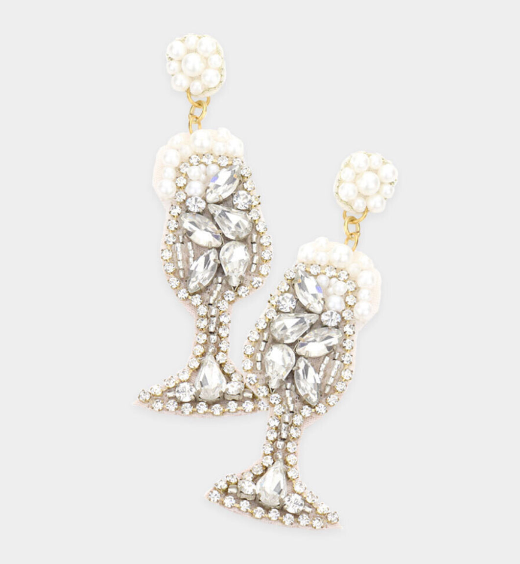 Champagne Dangle Earrings ￼