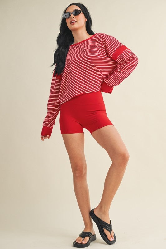 Splitzer Stripe Crew (Cherry)