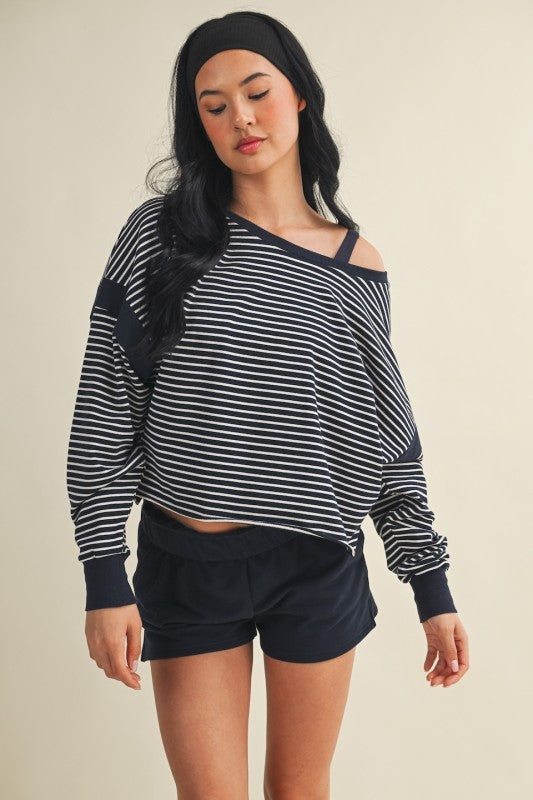 Splitzer Stripe Crew (Navy)