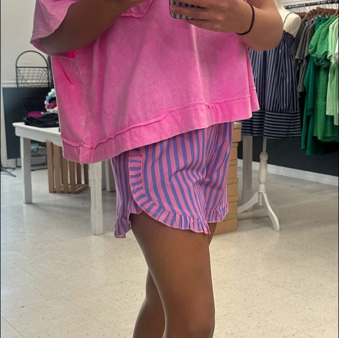 Big Dream Stripped Ruffled Shorts