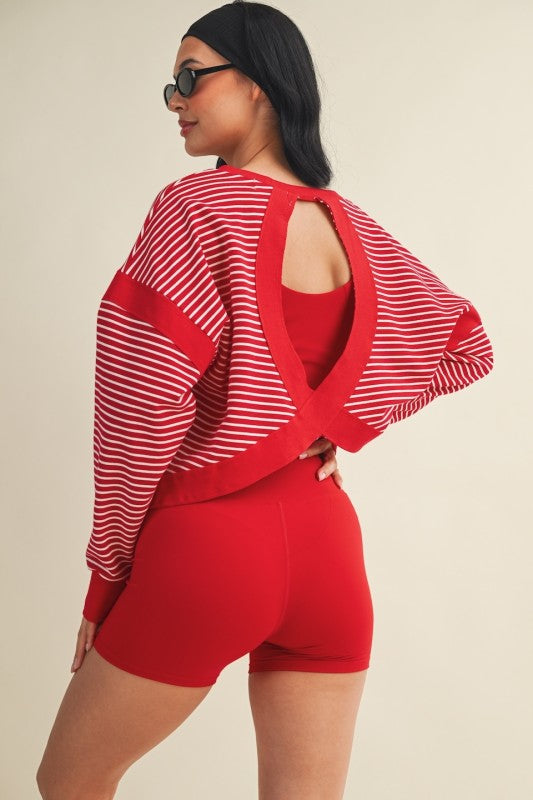 Splitzer Stripe Crew (Cherry)