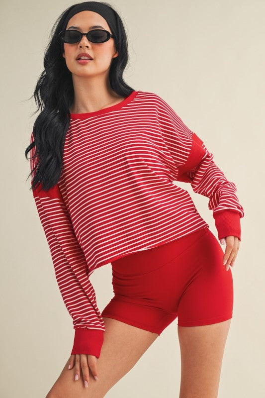 Splitzer Stripe Crew (Cherry)