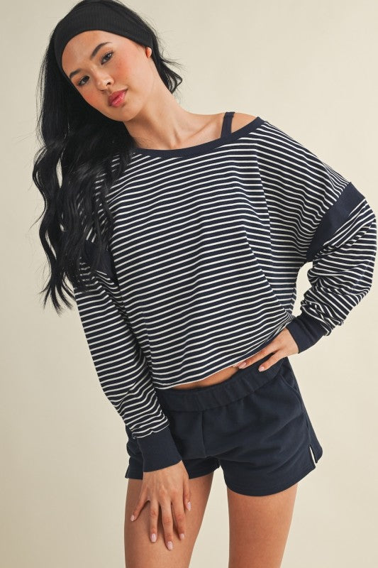 Splitzer Stripe Crew (Navy)