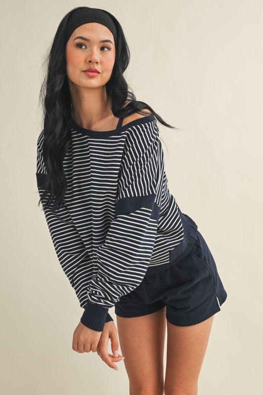 Splitzer Stripe Crew (Navy)