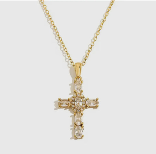 Bling Cross Necklace