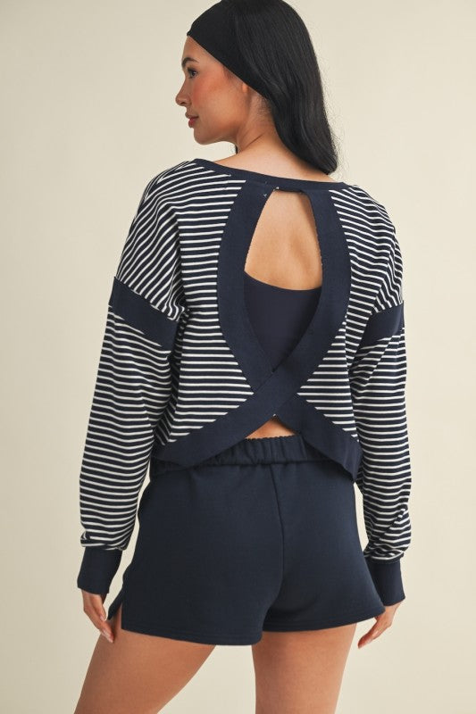 Splitzer Stripe Crew (Navy)