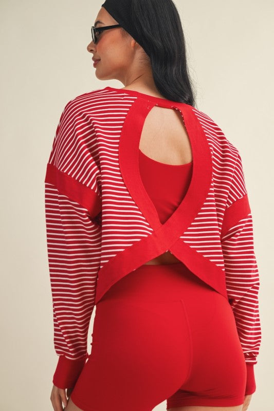 Splitzer Stripe Crew (Cherry)