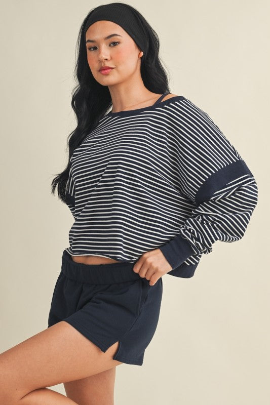 Splitzer Stripe Crew (Navy)