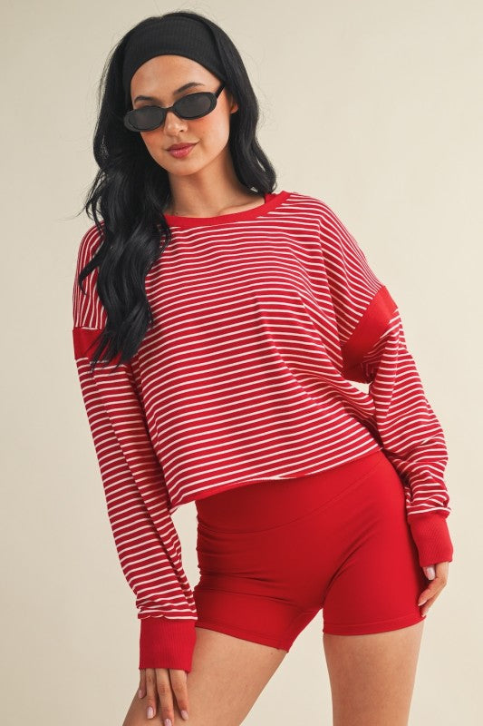 Splitzer Stripe Crew (Cherry)