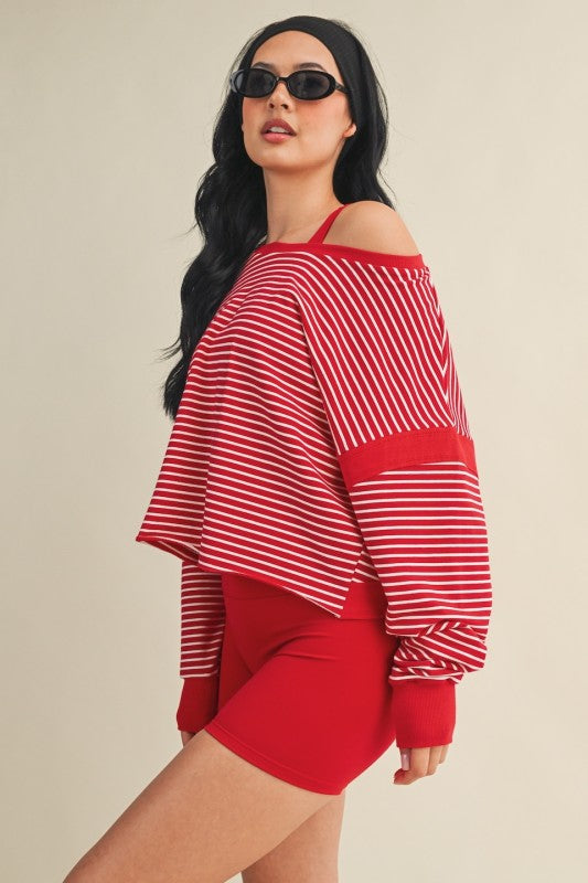 Splitzer Stripe Crew (Cherry)